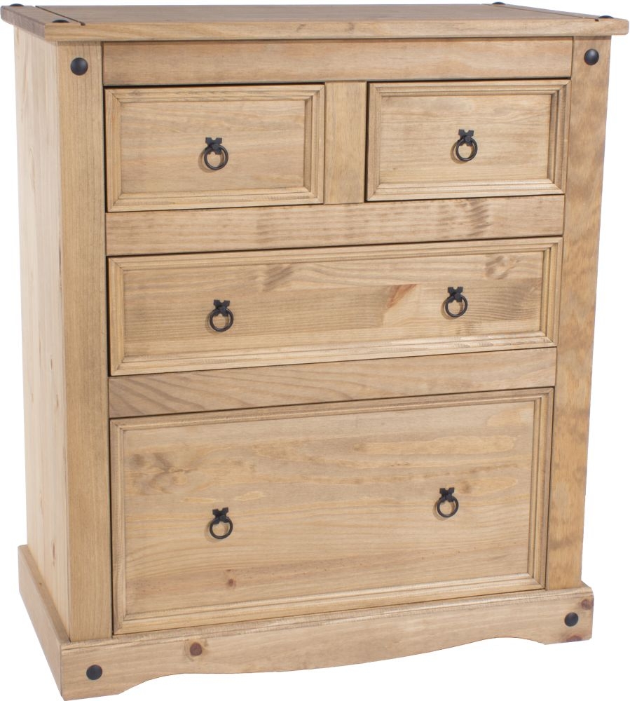 Product photograph of Corona Mexican 2 2 Drawer Chest from Choice Furniture Superstore.